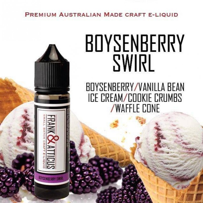 Frank and Atticus E-Liquid - Boysenberry Swirl E-Juice - 60ml - 20% OFF