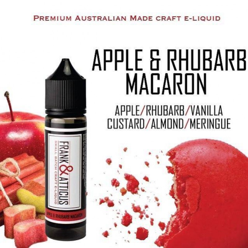 Frank and Atticus E-Liquid - Apple & Rhubarb Macaron E-Juice - 60ml - 20% OFF